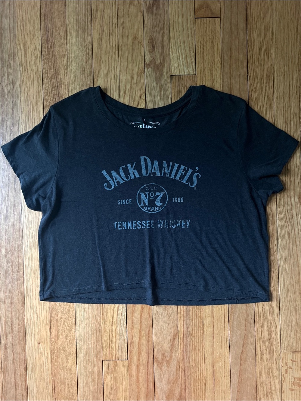 Jack Daniels Black Cropped Logo Tee